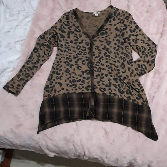 Soft Knit, Rayon, Polyester Long Sleeve, V Neck Tunic Top, Sz Med, EUC, Like New - Picture 3 of 8